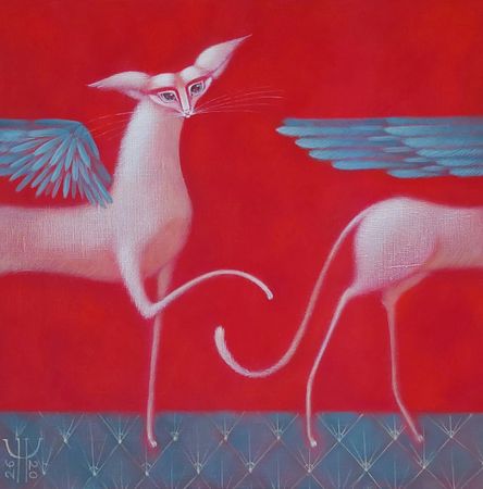 Наталья Чайковская (Картина, живопись - 
                  40 x 40 см) Положение вещей