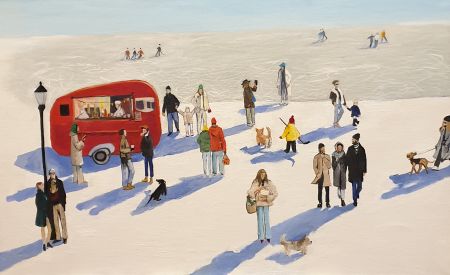 Юлия Арюшина (Картина, живопись - 
                  80 x 50 см) Зимнее солнце