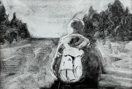 Дарья Краплак (Графика печатная - 
                  29 x 21 см) Backpack