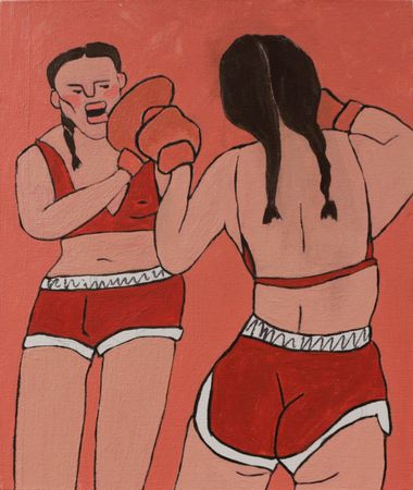 Аня Ману (Картина, живопись - 
                  25 x 30 см) Me, myself and I