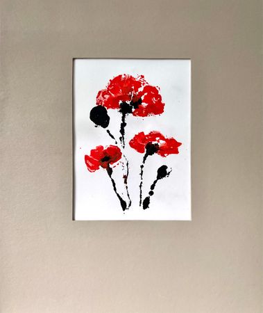 Лариса Шелиховская (Авторская графика - 
                  25 x 30 см) Маки I