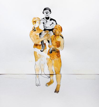 Василиса Палянина (Авторская графика - 
                  43 x 46 см) Костя, Коля, Артурик