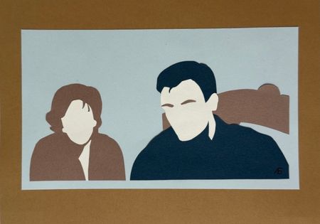 Елена Быстрай (Коллаж / ассамбляж - 
                  21 x 15 см) Оммаж А. Пьетранджели
