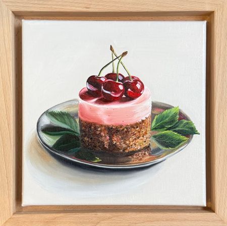 Наталья Наумова (Картина, живопись - 
                  25 x 25 см) Миниатюра "Десерт 2"