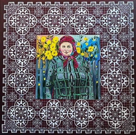 Лена Запрудских (Картина, живопись - 
                  60 x 60 см) Бабуля