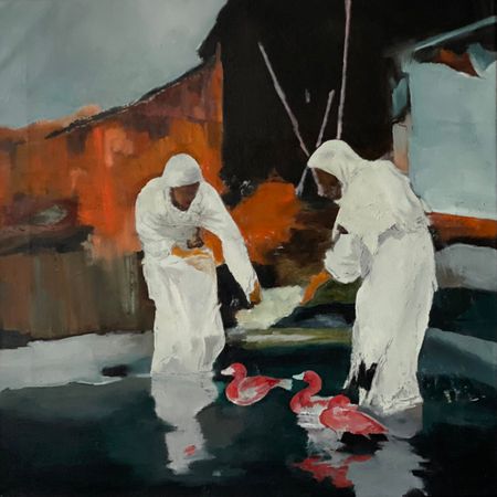 Елена Троянская (Картина, живопись - 
                  70 x 70 см) Без названия