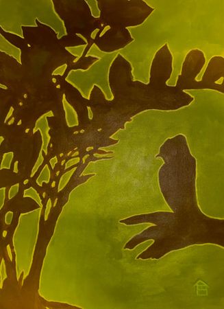 Анна Коноплева (Картина, живопись - 
                  50 x 70 см) Зелененький