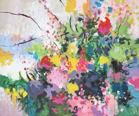 Анна Ганина (Картина, живопись - 
                  120 x 100 см) Springtime in a park