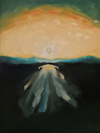 Александр Буданов (Авторская графика - 
                  30 x 40 см) Дорога 9