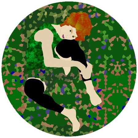 Лариса Корж (Графика цифровая (принты) - 
                  35 x 35 см) Рыжая