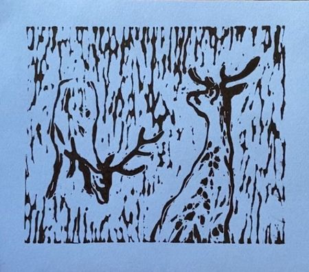 Алина Буглеева (Графика печатная - 
                  25 x 20 см) Олени
