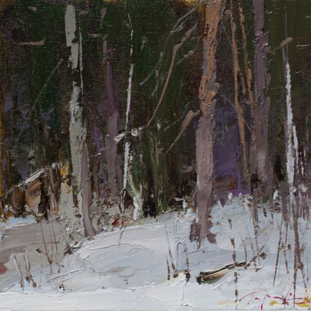 Евгений Бурцев (Картина, живопись - 
                  20 x 20 см) Лесные прогулки 2