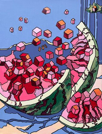 Ира Куб (Картина, живопись - 
                  30 x 40 см) Арбузное лето