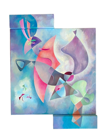 Марина Тийк (Картина, живопись - 
                  70 x 90 см) Радость бытия. Часть 2