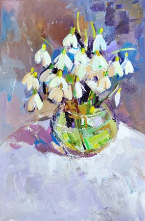 Олеся Лишаева (Картина, живопись - 
                  40 x 60 см) Подснежники