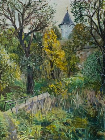 Галина Третьякова (Картина, живопись - 
                  30 x 45 см) Осень в Звенигороде