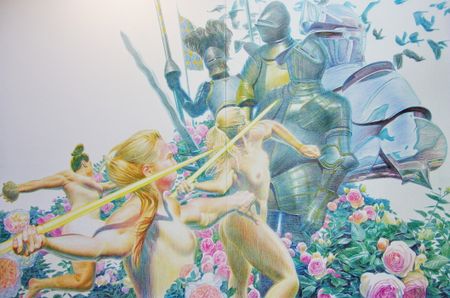 Алан Хатагты (Картина, живопись - 
                  300 x 200 см) Битва