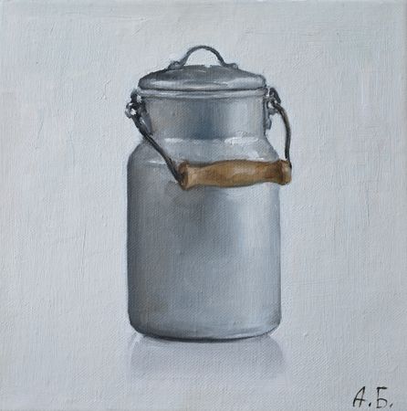 Анна Белан (Картина, живопись - 
                  20 x 20 см) Бидон