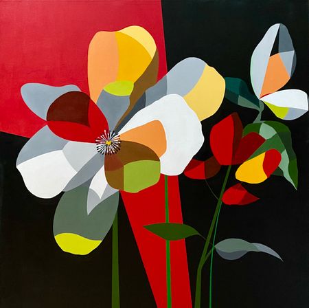 Ксения Молукова (Картина, живопись - 
                  60 x 60 см) Энергия лепестков