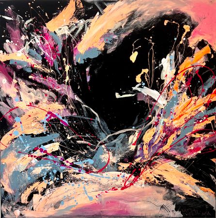 Екатерина Звездина (Картина, живопись - 
                  100 x 100 см) Брызги единорога