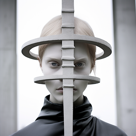 Наташа Дорогина (Фотография - 
                  100 x 100 см) Brutepunk AI#2