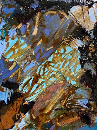 Полина Заремба (Картина, живопись - 
                  30 x 40 см) Золотые серьги с турмалинами