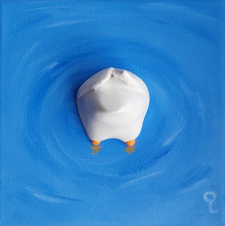 Оливия Лем (Картина, живопись - 
                  15 x 15 см) Гусь-искатель