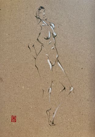 Виктория Севастьянова (Авторская графика - 
                  20 x 30 см) Nu sketch