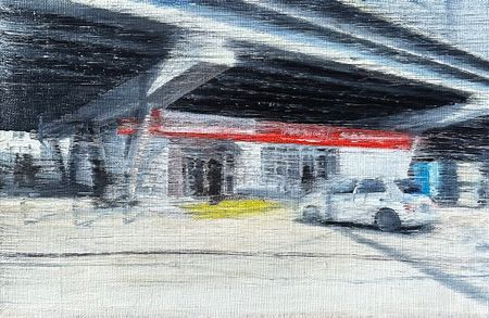 Данила Даренских (Картина, живопись - 
                  30 x 20 см) У дома