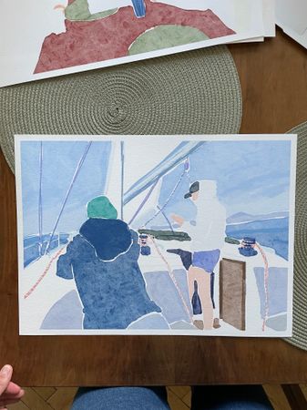 Наталья Чобанян (Графика цифровая (принты) - 
                  42 x 30 см) Ветер
