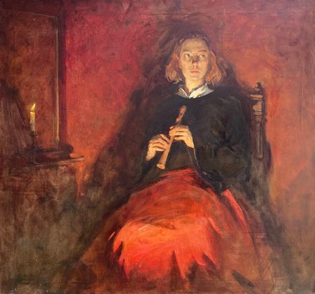 Надежда Воронцова (Картина, живопись - 
                  100 x 90 см) Музыка Саши