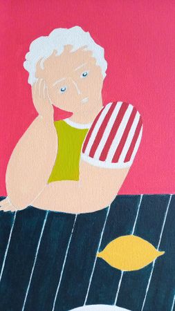 Саша Катинаускиене (Картина, живопись - 
                  30 x 40 см) Мальчик. Два лимона