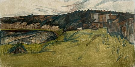 Елизавета Тульчинская (Авторская графика - 
                  39.7 x 20 см) Северная деревня