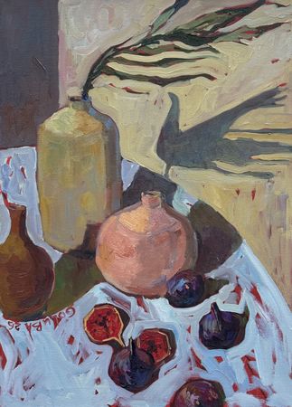 Анна Голубь (Картина, живопись - 
                  50 x 70 см) Инжир и тени