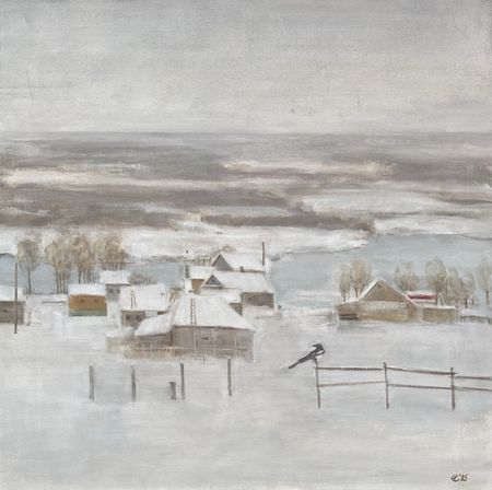 Екатерина Феоктистова (Картина, живопись - 
                  70 x 70 см) Большая зима