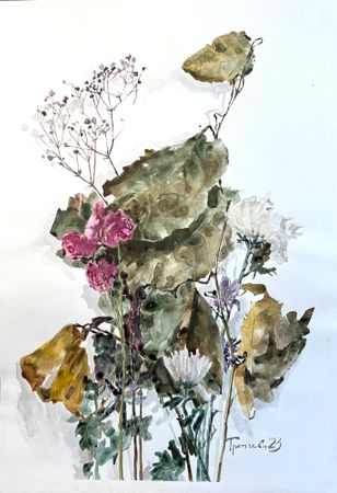 Юлия Третьякова (Авторская графика - 
                  42 x 59.4 см) Остатки осени