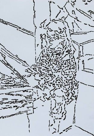 Дарья Растунина (Авторская графика - 
                  29 x 42 см) Без названия, из серии "Человек"