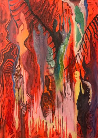 Василиса Лебедева (Картина, живопись - 
                  50 x 70 см) Люди тени 3