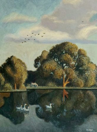 Татьяна Попова (Картина, живопись - 
                  50 x 70 см) Летний вечер