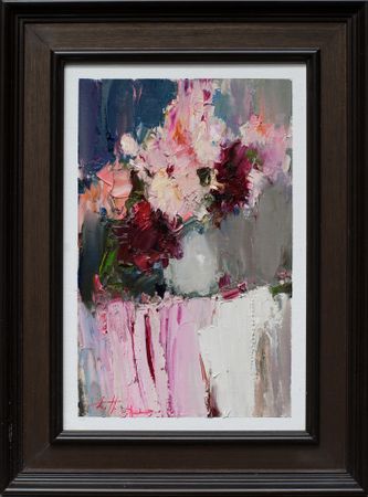 Евгений Бурцев (Картина, живопись - 
                  30 x 40 см) Пионовая композиция 26-2