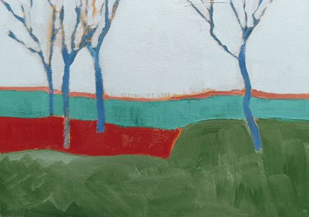 Дарья Петухова (Авторская графика - 
                  21 x 14.8 см) Весна. Абстракция