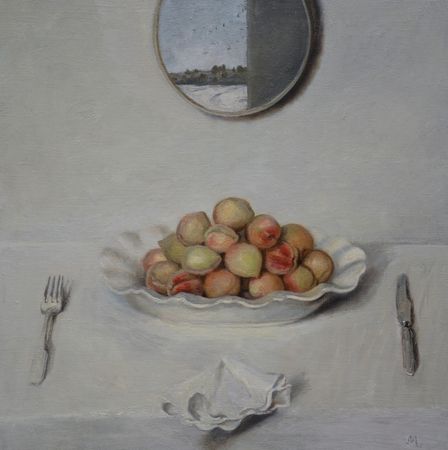 Ольга Менжилий (Картина, живопись - 
                  90 x 90 см) Гости