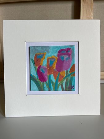 Нисо Атаханова (Авторская графика - 
                  22 x 22 см) Букет