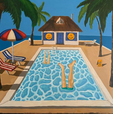 Анна Коноплева (Картина, живопись - 
                  100 x 100 см) Vacation Traffic