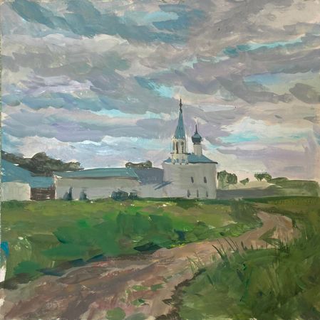 Анна Образцова (Авторская графика - 
                  25 x 25 см) Ветерок