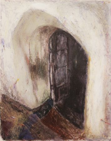 Елена Дуванова (Авторская графика - 
                  49.5 x 69.5 см) Чёрный ход