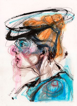 Татьяна Ивченкова (Авторская графика - 
                  30.5 x 40.5 см) Ange 6