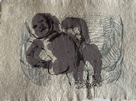 Дарья Мазур (Графика печатная - 
                  26 x 23 см) Из детства