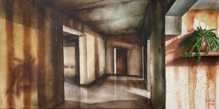 Kristina Ptiza (Картина, живопись - 
                  60 x 30 см) Коробка