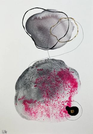 Мари Агаркова (Авторская графика - 
                  38 x 57 см) Сближение